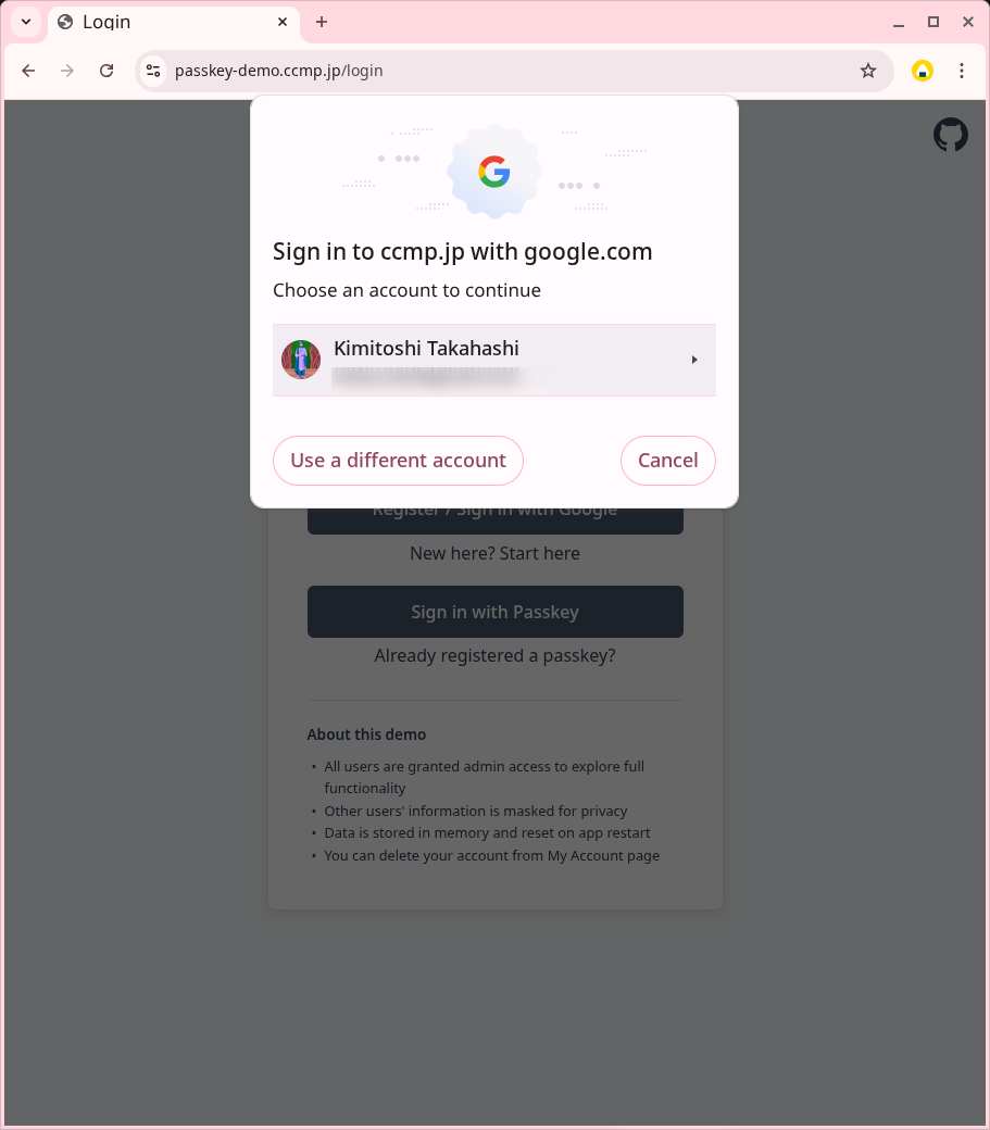 FedCM browser-native UI